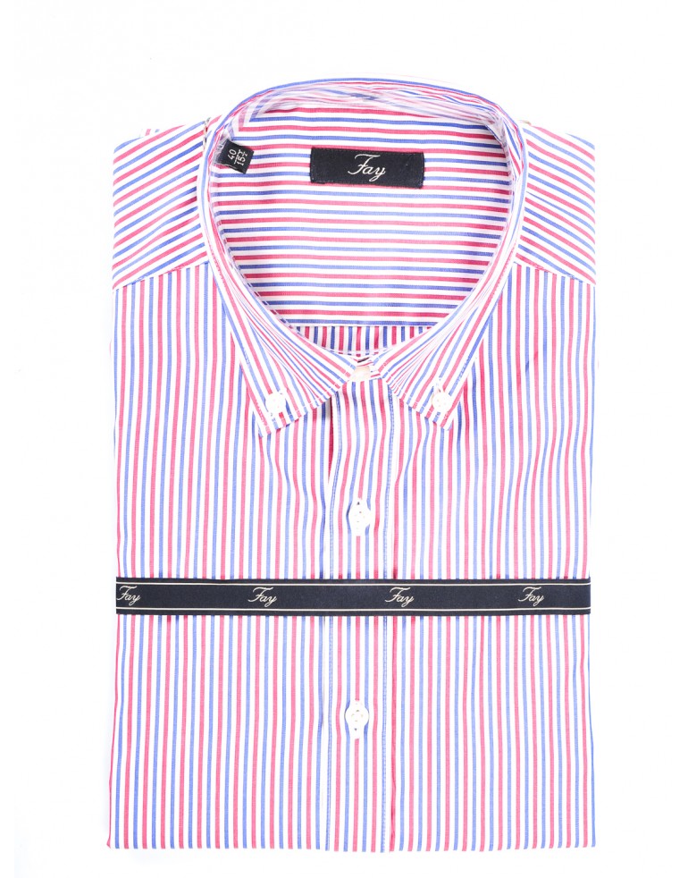 Camicia botton down Uomo Fay 5138 BLUROSSO