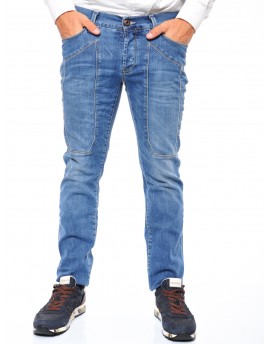 Pantaloni 5 tasche Uomo Jeckerson D357 BRIGHT BLU