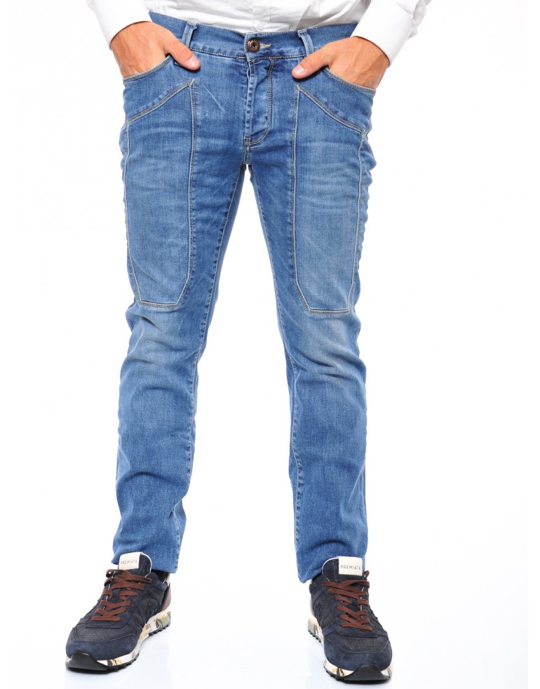 Pantaloni 5 tasche Uomo Jeckerson D357 BRIGHT BLU
