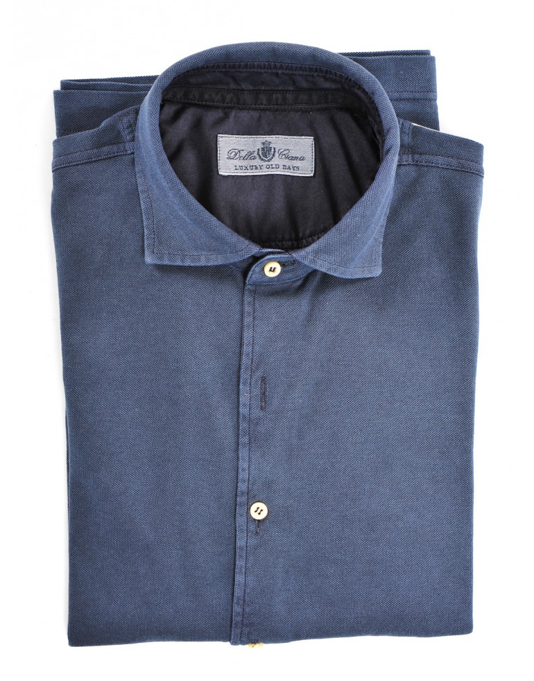Camicia oxford lavato Uomo Della ciana 37582NAVY