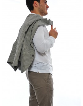 Giacca piedpool vichy Uomo Boglioli 0103BC/NERO