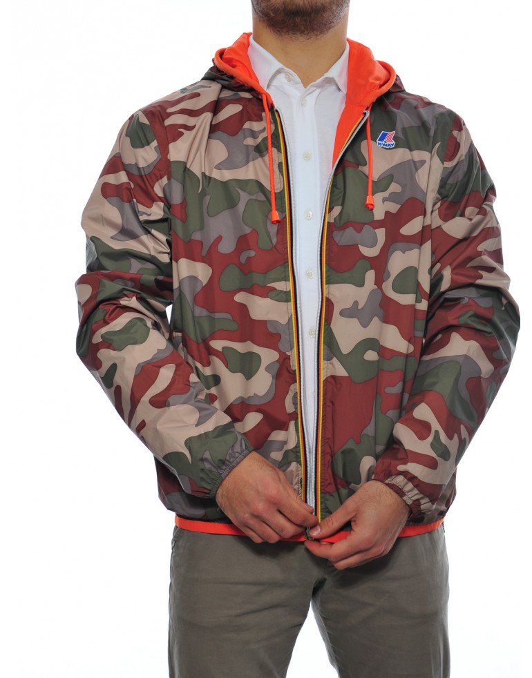 Jacques plus camo Uomo K way 907 ORANGE
