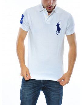 Polo custom big pony Uomo Polo ralph lauren WHITE/ACTIVE