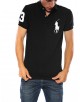 Polo custom big pony Uomo Polo ralph lauren POLO BLACK/WHITE