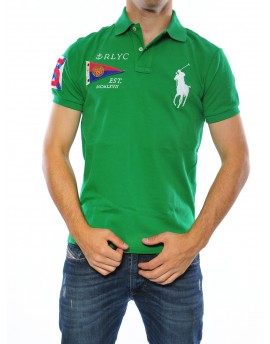 Polo bandiera yacht Uomo Polo ralph lauren GREEN GRASS