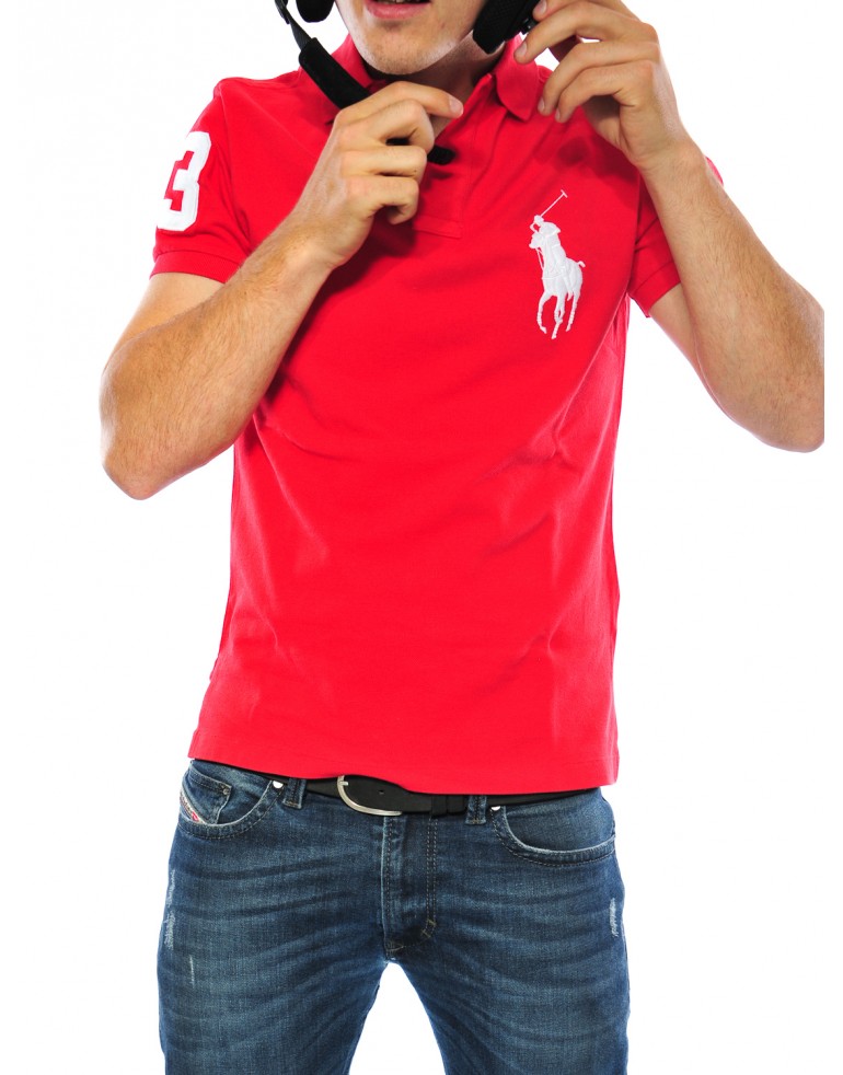 Polo custom big ppony Uomo Polo ralph lauren BISTROT RED